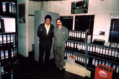 1990-Leiderdorp-VERTO-vlnr-Saffet-Aksu-Remzi-Sen-scaled