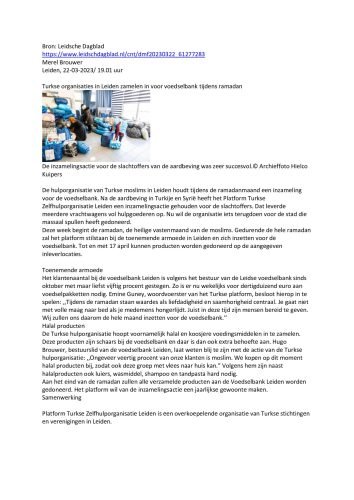 20230322-Leidsche-Dagblad-Turkse-organisaties-in-Leiden-zamelen-in-voor-voedselbank-tijdens-ramadan